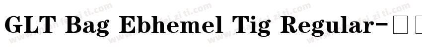 GLT Bag Ebhemel Tig Regular字体转换